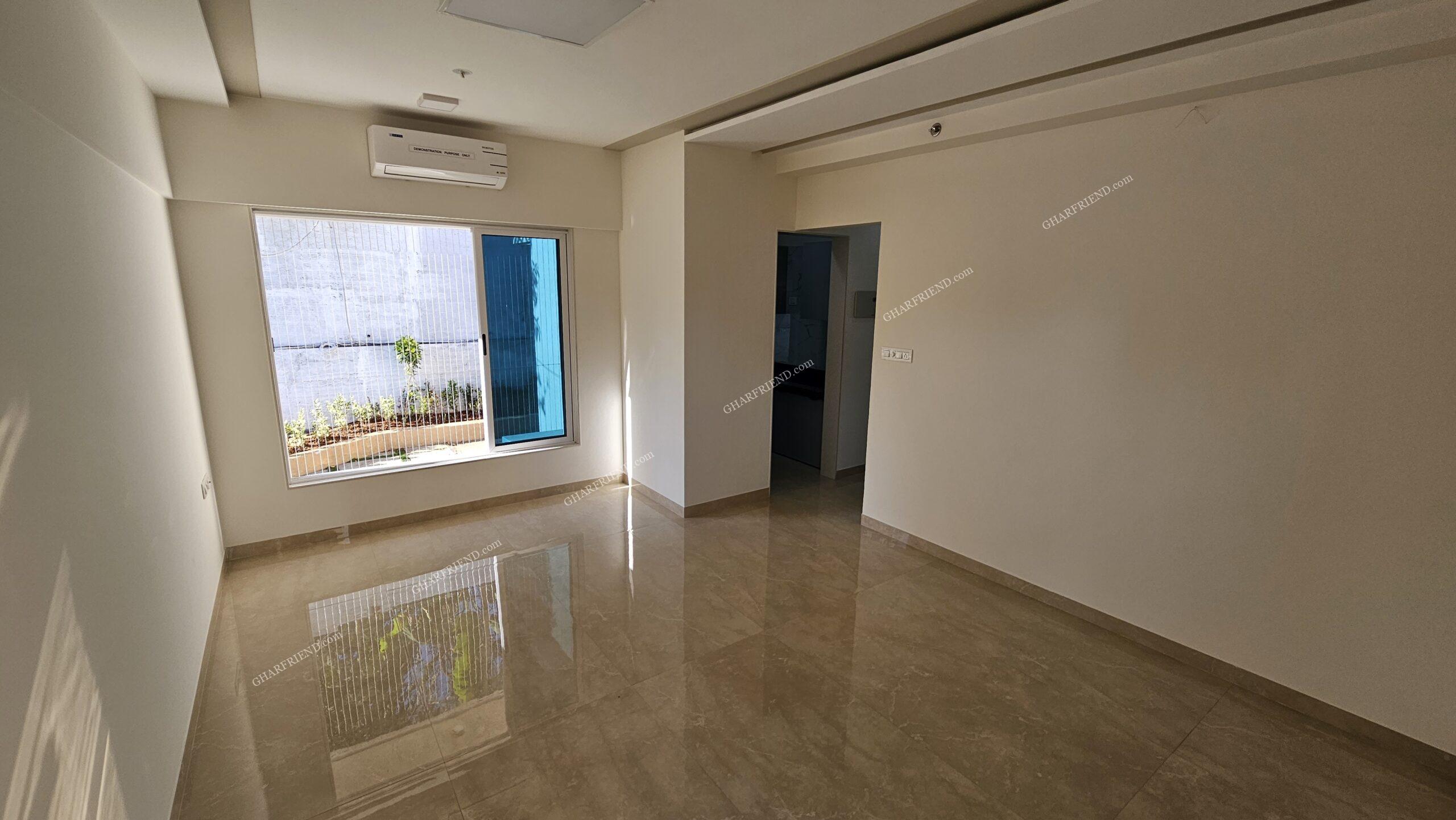 1 & 2 BHK Apartment Layouts – Thoughtfully Designed Spaces for Modern Living” 3D floor plans of modern 1 BHK and 2 BHK apartments in a high-rise residential project at Mira Road, Mumbai, featuring spacious interiors, premium furnishings, and well-planned layouts