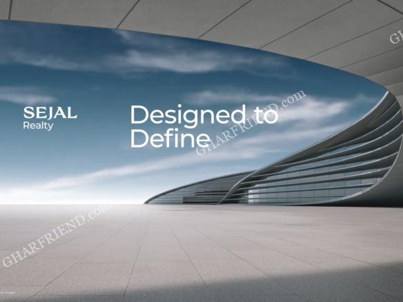 Luxury residential tower by Sejal Group in Goregaon East with glass façade, rooftop amenities, and SGNP views